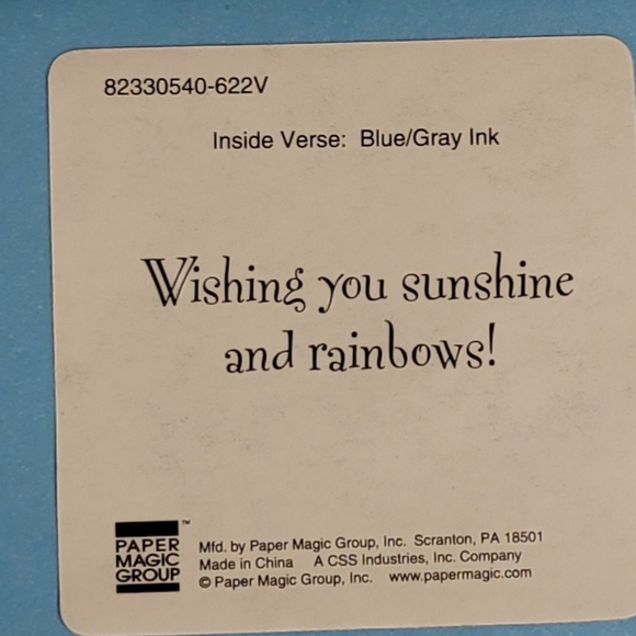SUNSHINE AND RAINBOWS GREETING CARD - Picture 3 of 3